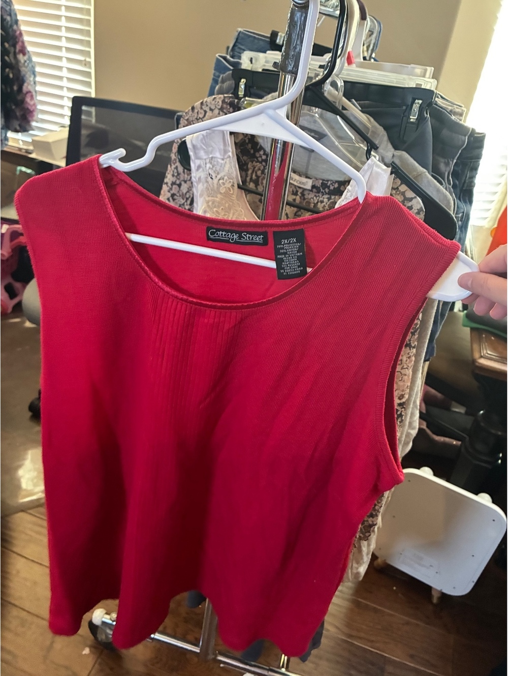 Cottage Street pink sleeveless tank top